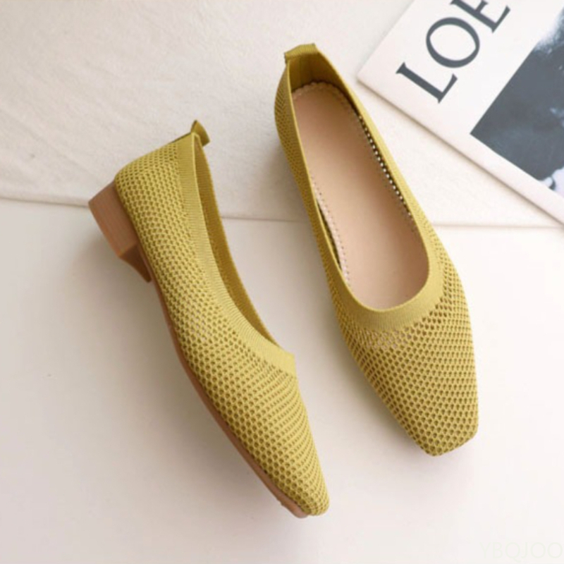 Women Fashion Heels - Square toe low heel soft soled