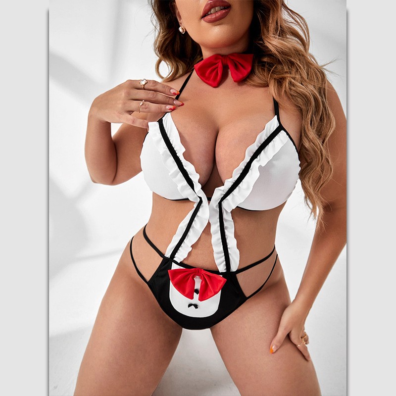 Women'S Fashion Pajamas - New Bow Halter Sexy Lingerie Set