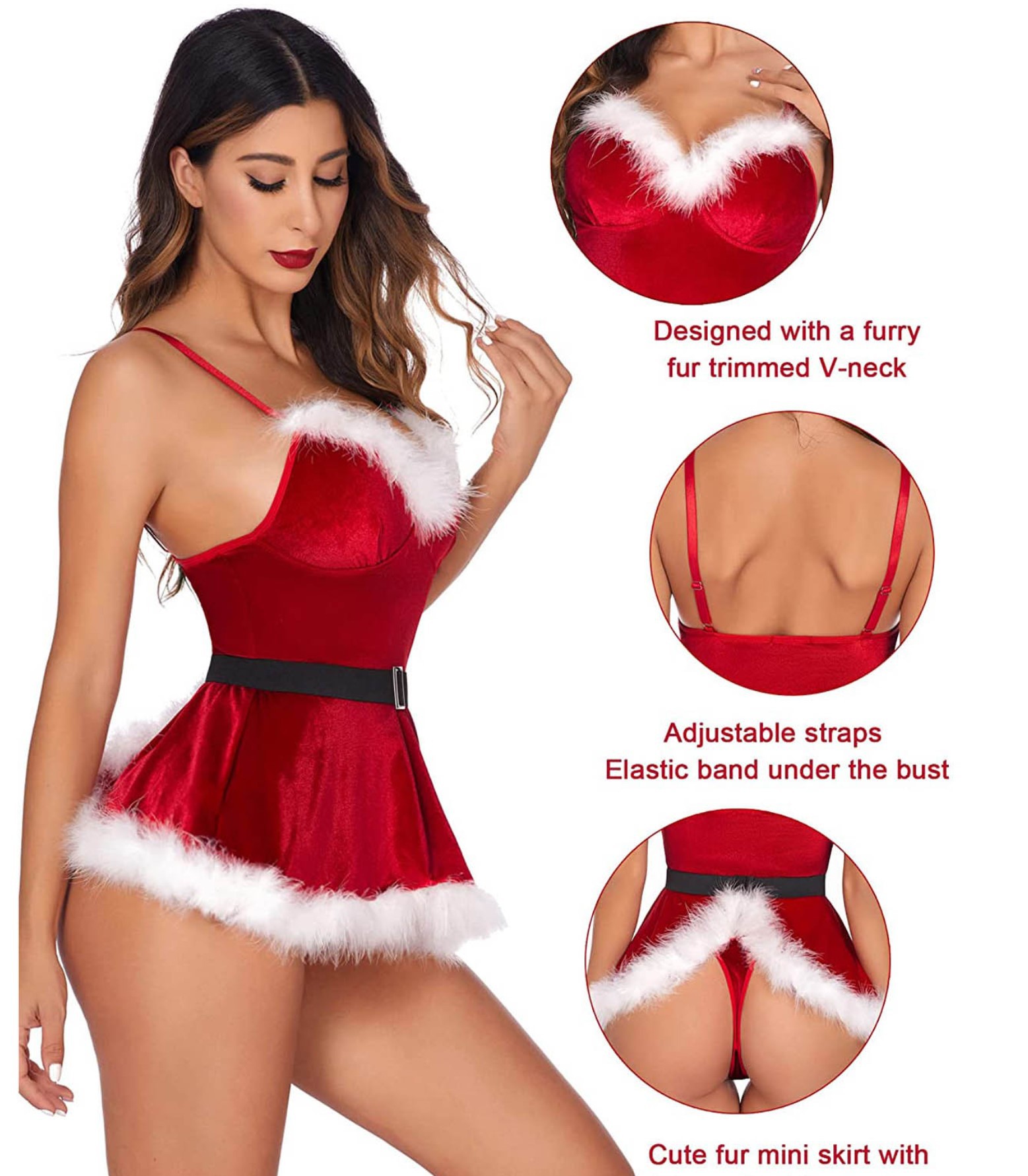Women's Sexy Nightgown Santa C - đánh giá và giá Women'S Fashion Line