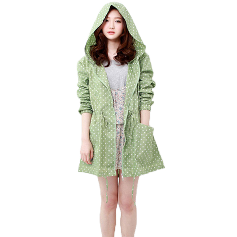 Fashion Dot Print Women Rainco - đánh giá và giá Women'S Fashion Raincoat