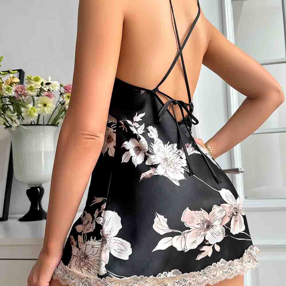 New Ice Silk Sleeping Skirt Th - đánh giá và giá Women'S Fashion Pajamas