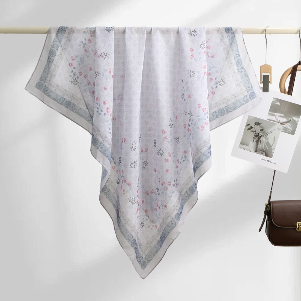 Square Shape Floral Printed Sc - đánh giá và giá Women Fashion Malaysia