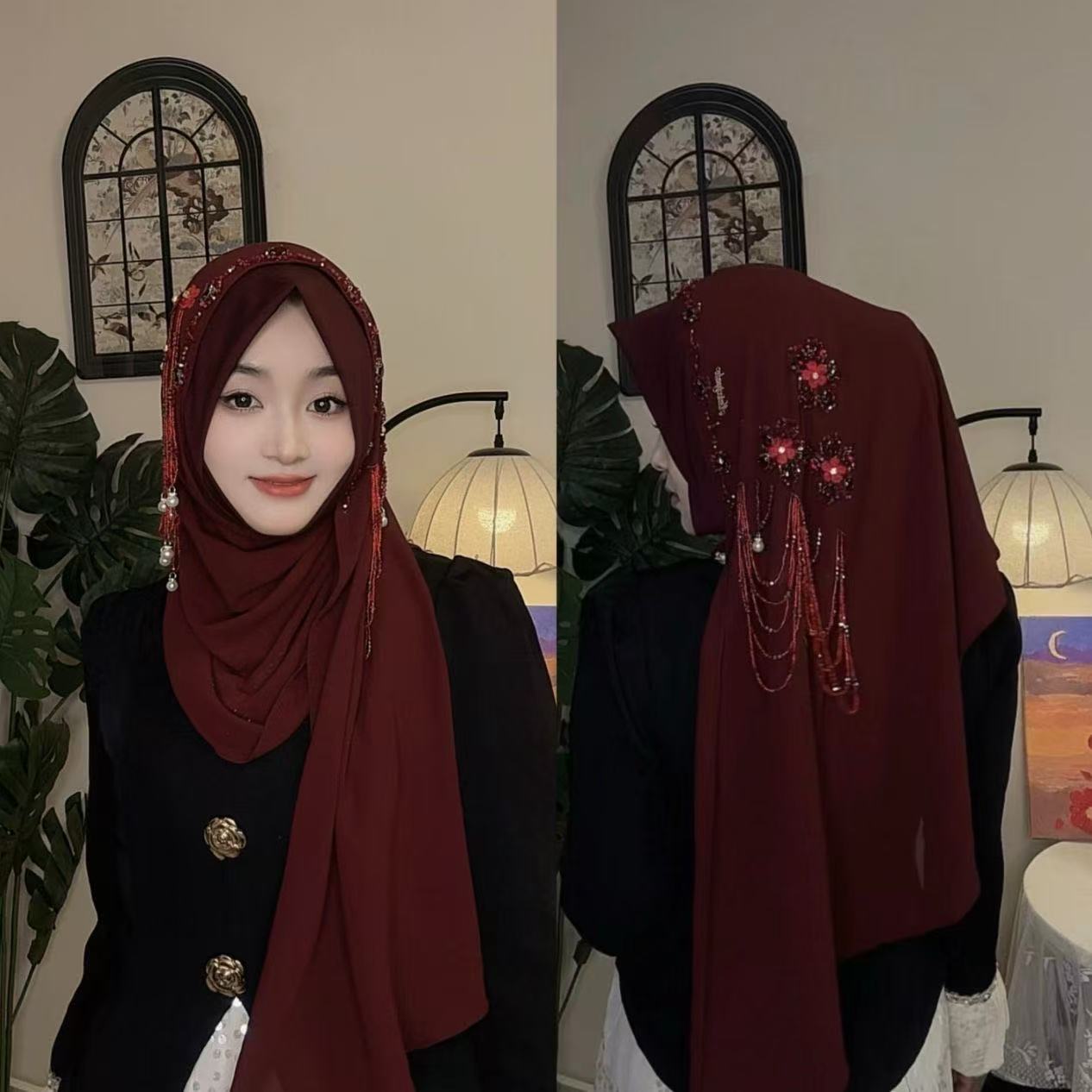 Abaya Hijab Muslim Women Shawl - đánh giá và giá Women Fashion Malaysia