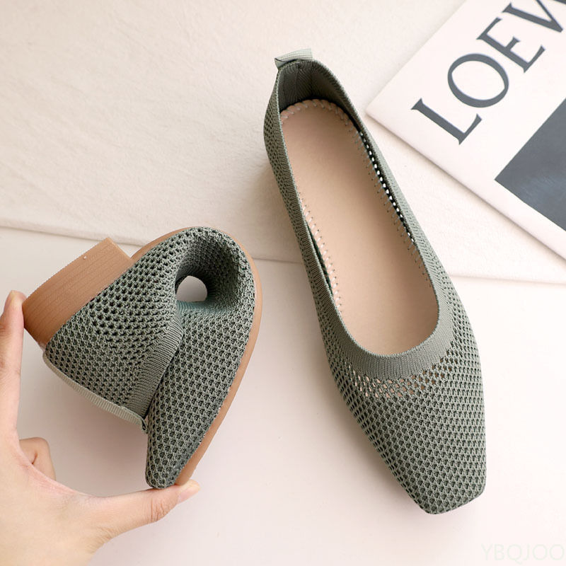 Square toe low heel soft soled - đánh giá và giá Women Fashion Heels