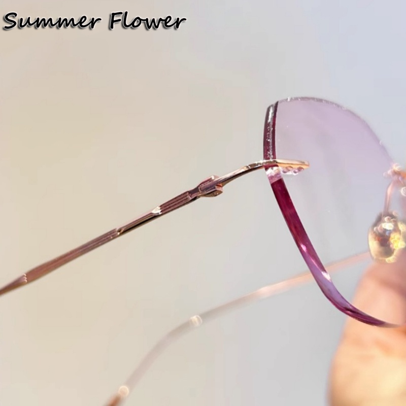 Women Rimless Eyeglass Titaniu - đánh giá và giá Women'S Fashion Glasses With Clear Lenses