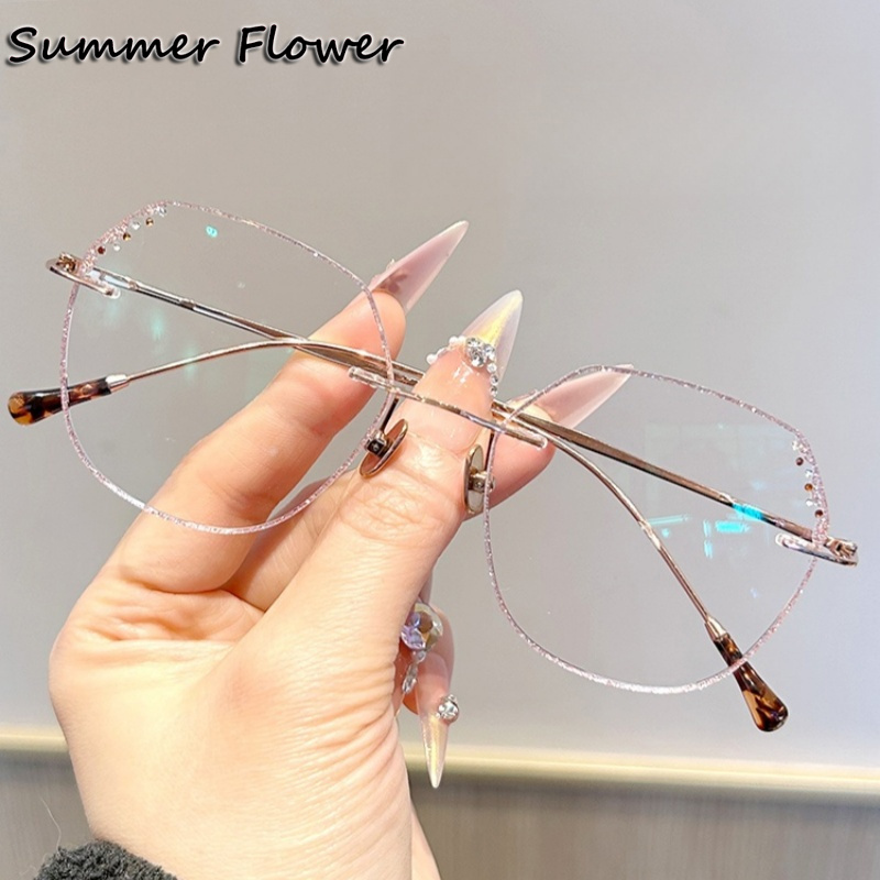 Women Rimless Eyeglass Titaniu - đánh giá và giá Women'S Fashion Glasses With Clear Lenses