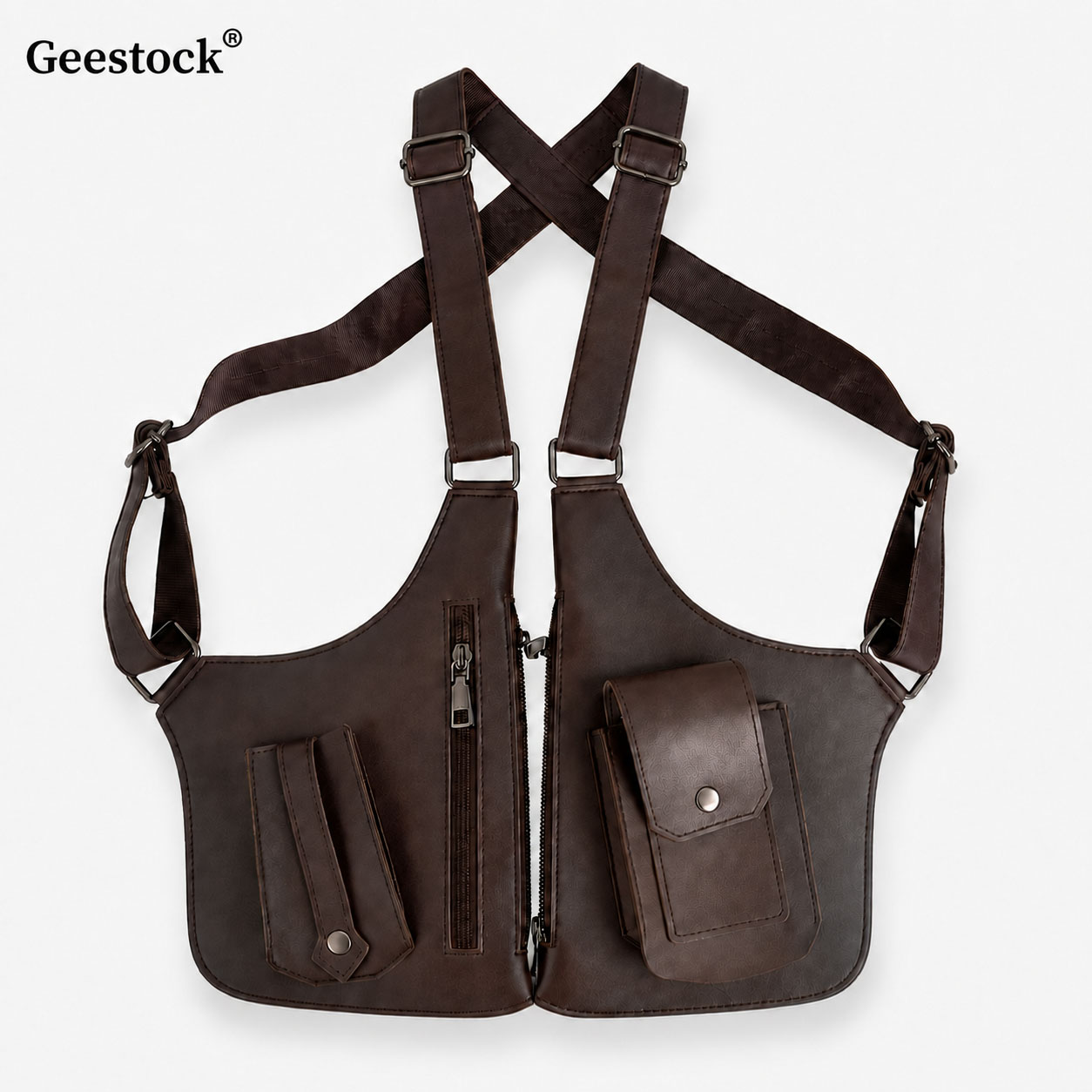 Leather Vest Bag Men Women Uti - đánh giá và giá Women'S Fashion Utility Vest