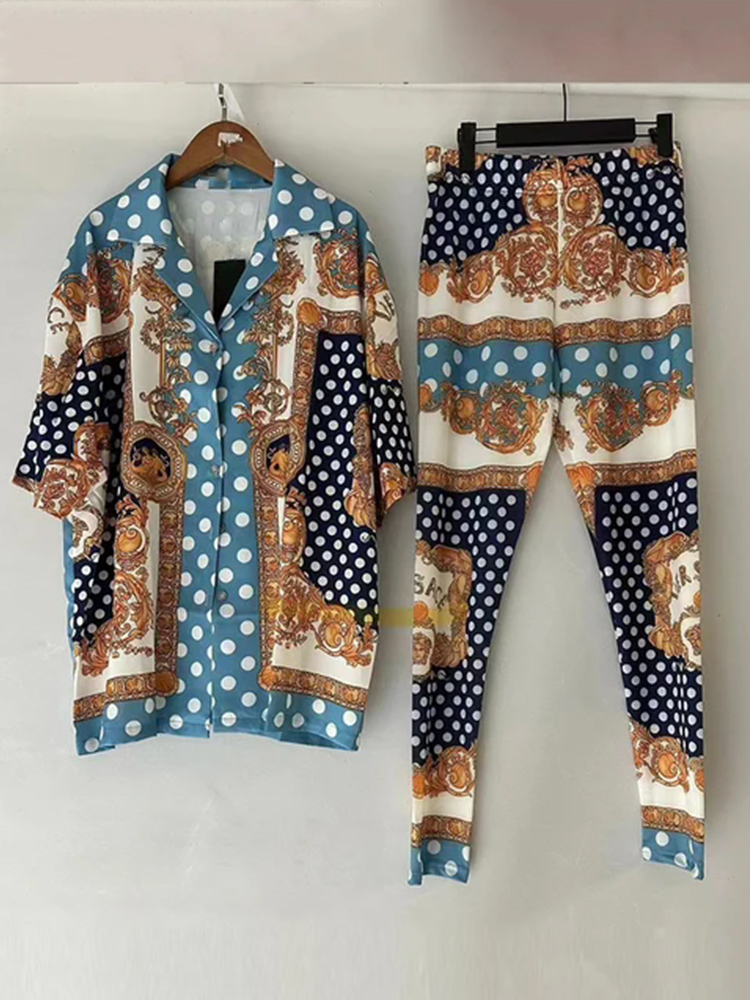 Designer retro geometric print - đánh giá và giá Women'S Fashion Pajamas