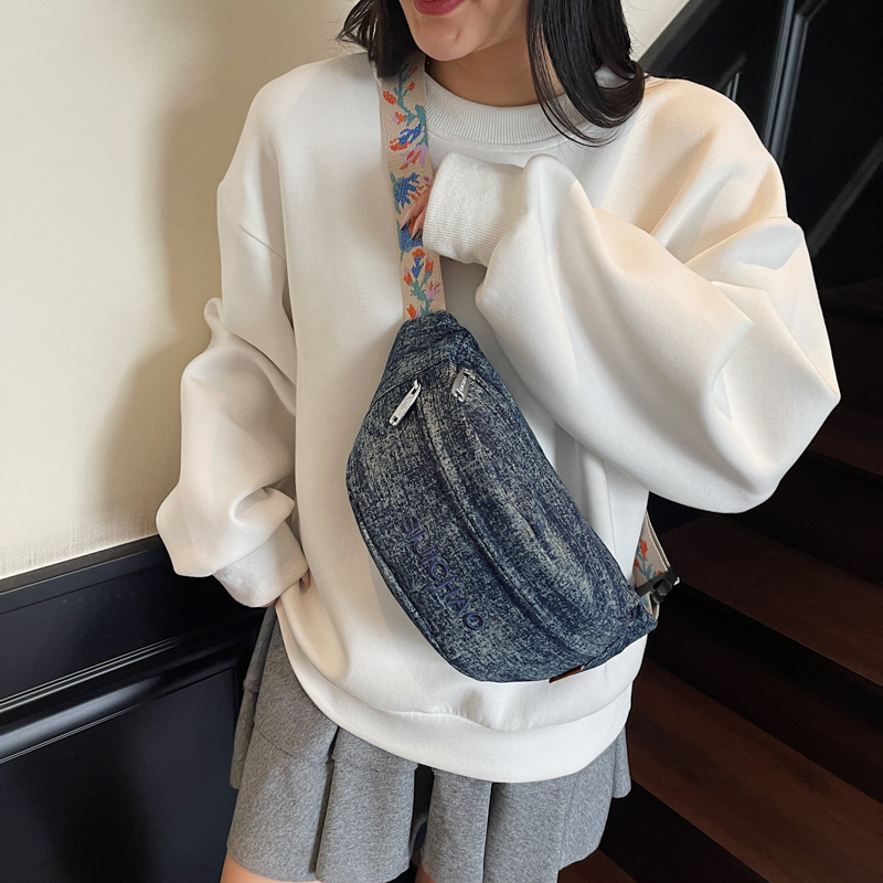 Denim Blue Chest Bags For Wome - đánh giá và giá Women'S Fashion Boutique